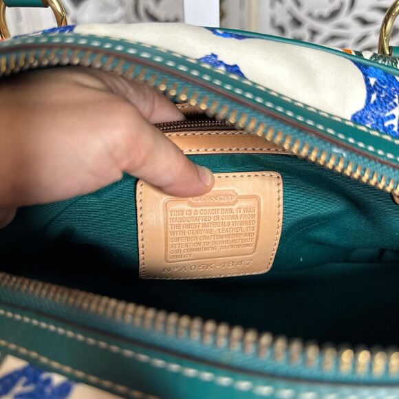 Coach Multicolor Scribble Tote Satchel NWT - Picture 2 of 8